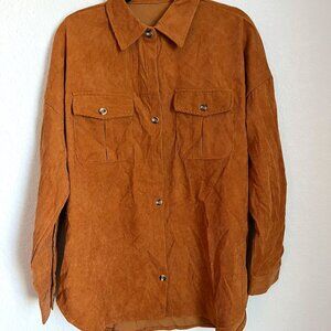 Medium Brown Courdoroy Button Up Shirt